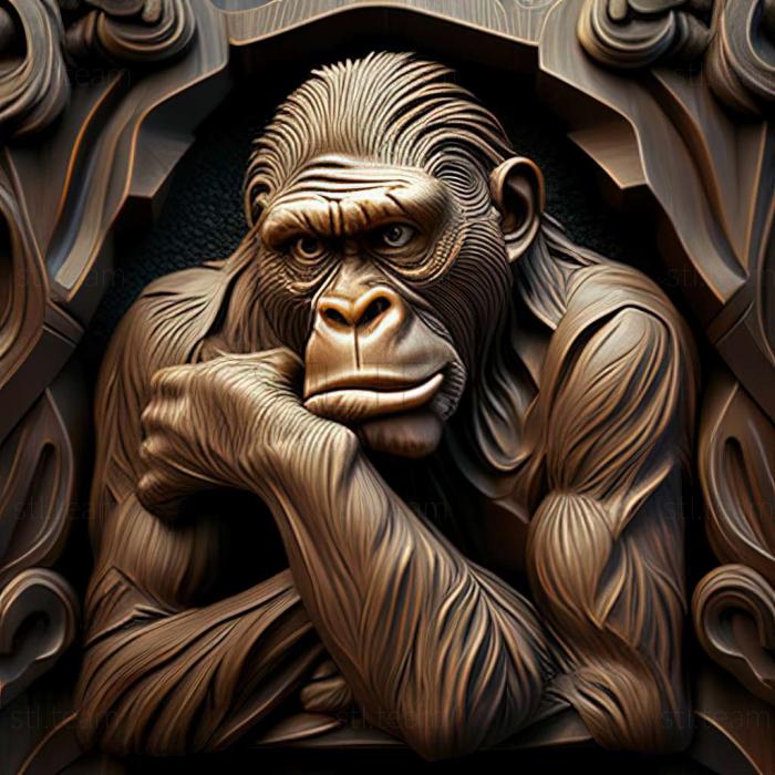 3D модель Нудьгуюча мавпа (STL)